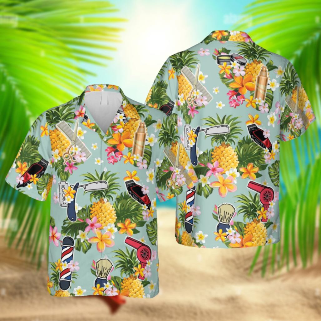Barber Pineapple Trendy Hawaiian Shirt, Hair Stylist 3D Shirt Trendy