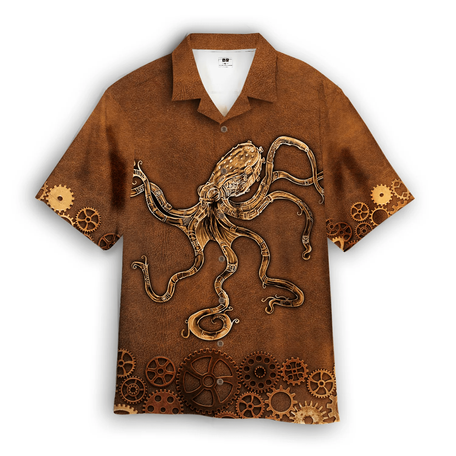 Brown Octopus Steampunk Aloha Trendy Hawaiian Shirts Brown Octopus Steampunk Aloha Trendy Hawaiian Shirts