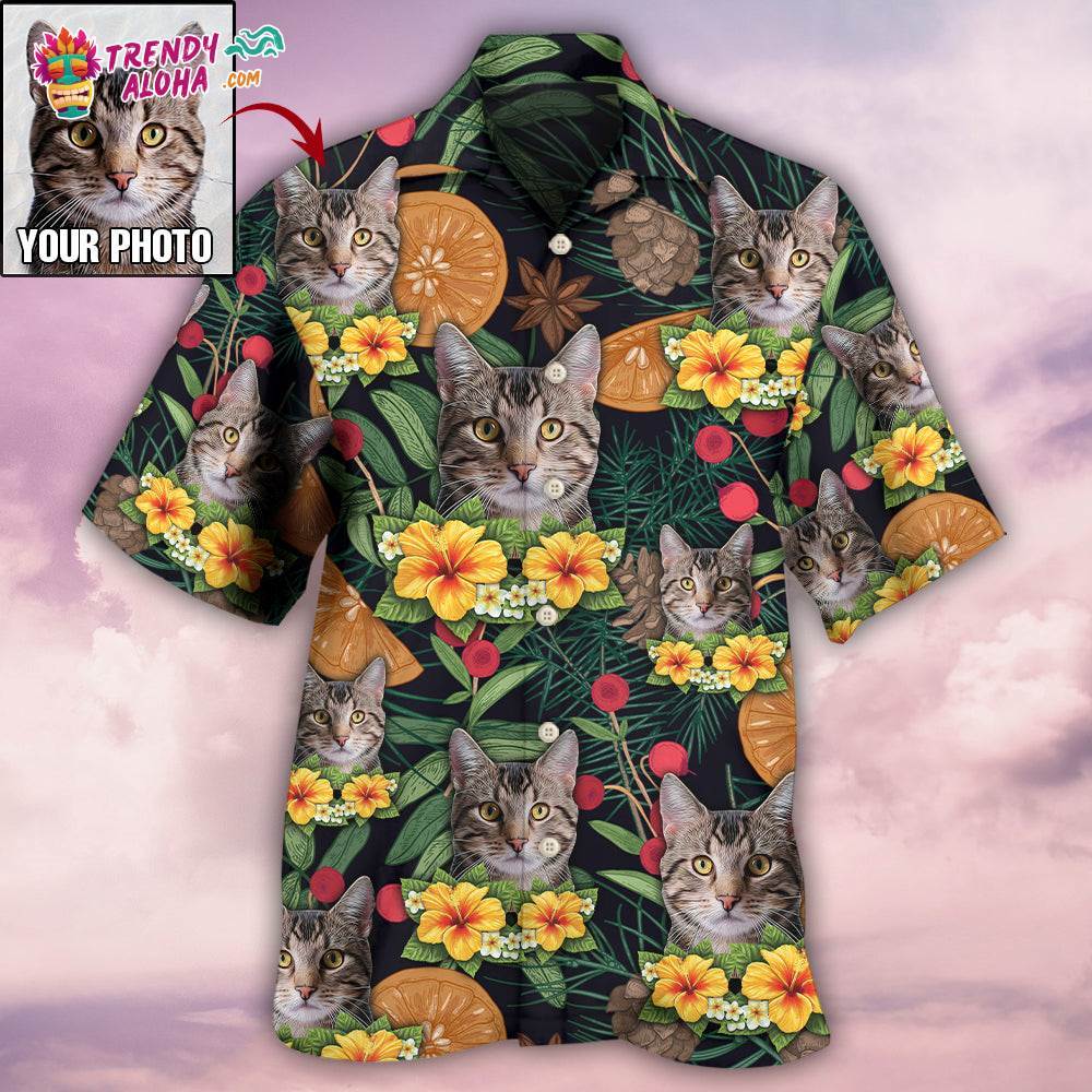 Cat Tropical Various Style Custom Photo Hawaiian Shirt Trendy Aloha