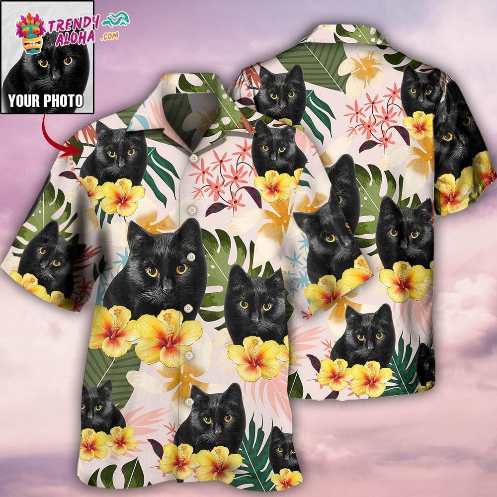 Cat Tropical Various Style Custom Photo Hawaiian Shirt - Trendy Aloha
