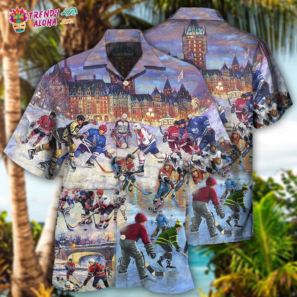 Hockey Hawaiian Shirt Trendy Aloha