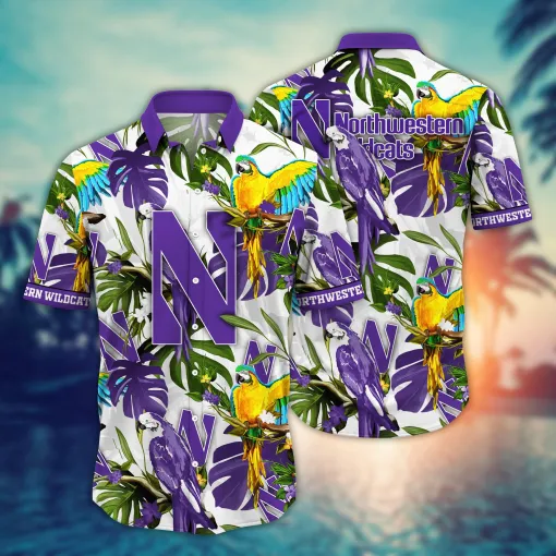 Northwestern Wildcats Hawaiian Shirts Trendy Aloha